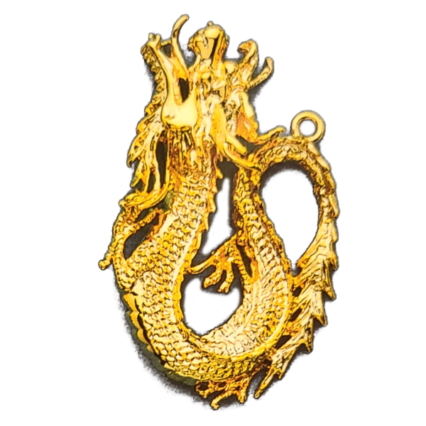 "Unleash Your Inner Fire with the Dragon Gold Pendant" - Image 2