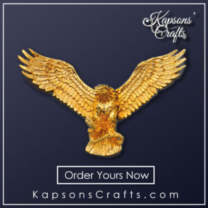"Fly High" Gold Eagle Locket Necklace