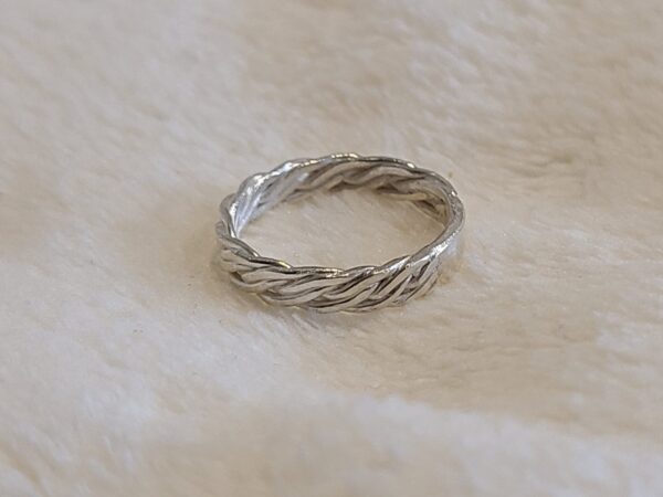 Handmade Sterling Silver Twisted Ring - Image 5