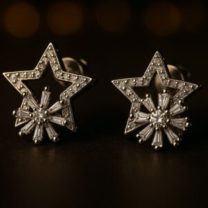 Starry Glow Silver Earrings