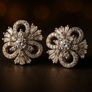 Radiant Bloom Silver Earrings