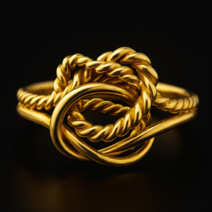 Gold Rope Knot Ring