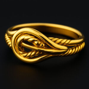 Twisted Gold Knot Ring